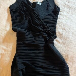Calvin Klein Black Textured Mini Dress